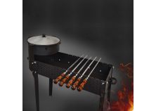 Мангал с печью под казан 12л 700х310х900 мм