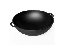 Вок чугунный 26 см с двумя ушками