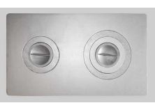 Плита печная П2-3 (410х710мм) толщ. 10мм, 2 конфорки