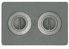 Плита печная П2-7 (340х510мм) толщ. 10мм, 2 конфорки