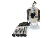 Печь походная на 10 л с экранами 200х200х400мм/Россия