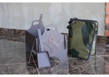 Мангал «На охоту!» 250х460х340мм (в комплекте кочерга, совок, сумка)