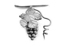 Виноград с листом (180x180 мм)