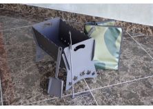 Мангал «Клен» 250х460х340мм (в комплекте кочерга, совок, сумка)