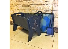 Мангал «На море!» 250х460х340мм (в комплекте кочерга, совок, сумка)