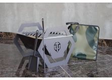 Мангал «Шестигранник» В370хШ510хГ370мм (в комплекте кочерга, совок, сумка)