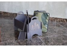 Мангал «ЛЕС» 250х460х340мм (в комплекте кочерга, совок, сумка)