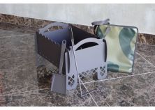 Мангал «Вышиванка» В300хШ460хГ300мм (в комплекте кочерга, совок, сумка)