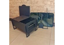 Мангал-шарабан складной «Радонеж» 3 в 1 В300хШ460хГ300мм (в компл. подставка под казан, кочерга, совок, сумка)