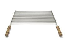 Сетка на мангалнерж. с дер. ручкой из бука 400*300 мм