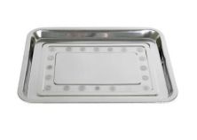 Поднос из нержавеющей стали прямоугольный 40*30